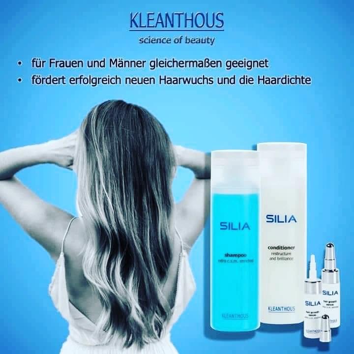 Silia Hair Concept von Kleanthous zur Kopfhaut- und Haarpflege bei Haarausfall